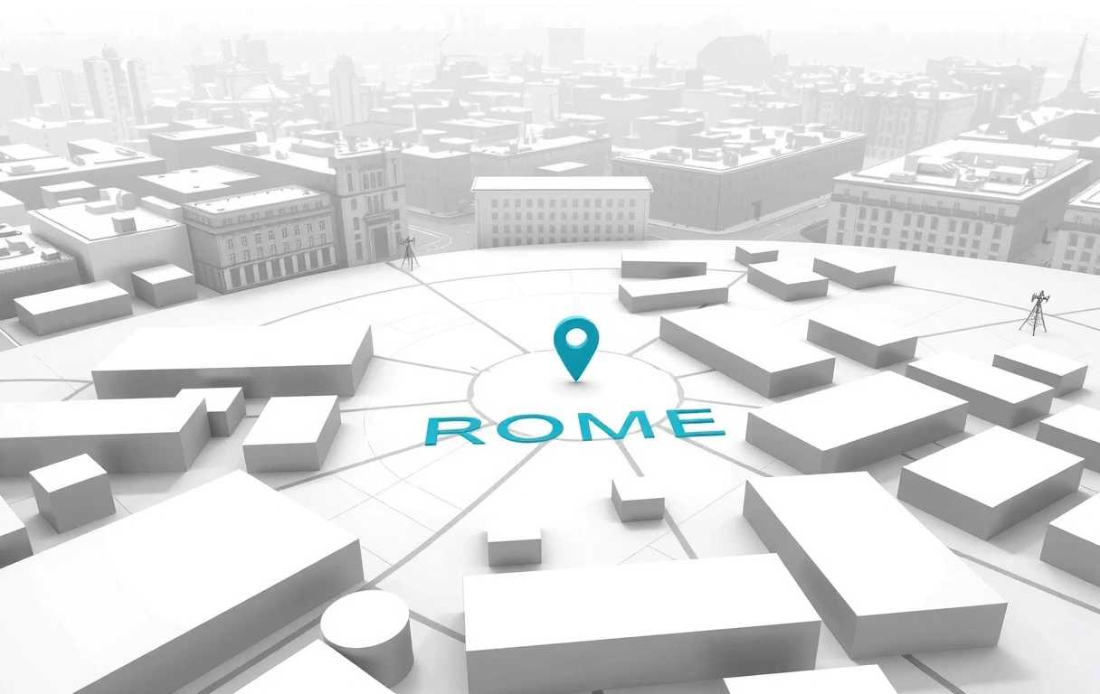 Schema stradale di Roma con sede